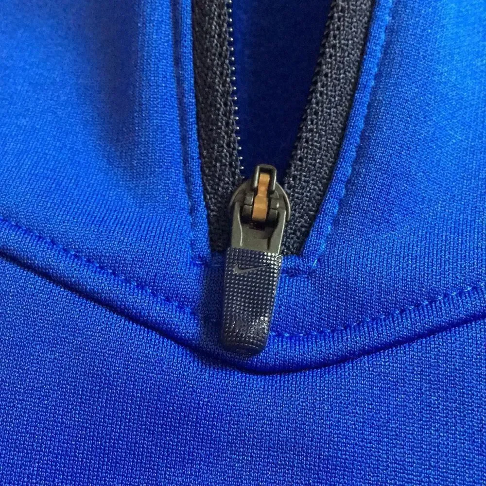 Nike Golf Mens 1/4 Zip Blue Long Sleeve Fleece Pullover Shirt - sz XL